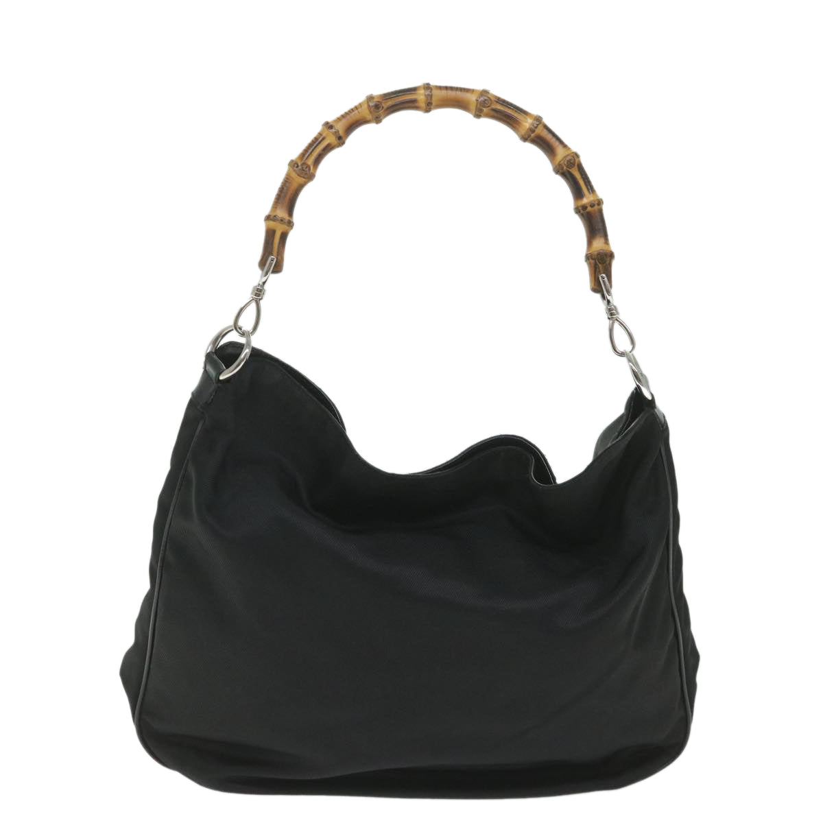 GUCCI Bamboo Hand Bag Canvas Black 001 2404 1577 0 ep2198