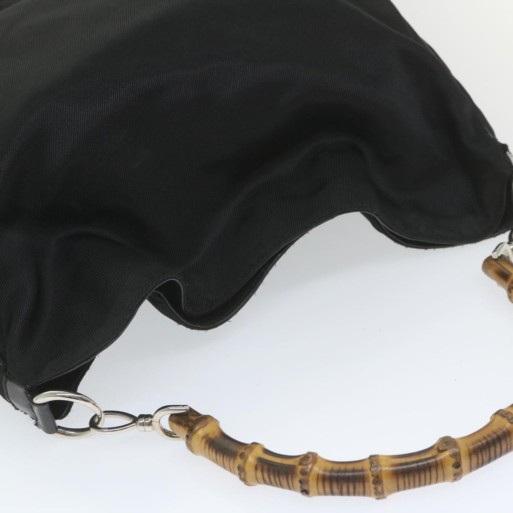 GUCCI Bamboo Hand Bag Canvas Black 001 2404 1577 0 ep2198