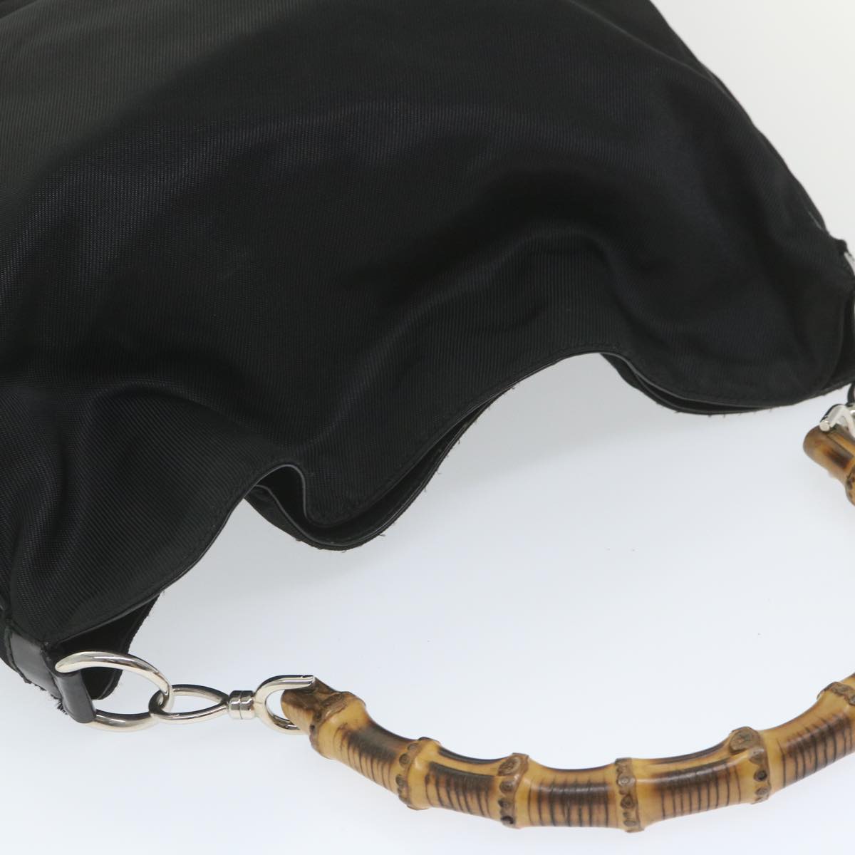 GUCCI Bamboo Hand Bag Canvas Black 001 2404 1577 0 ep2198