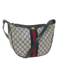 GUCCI GG Supreme Sherry Line Shoulder Bag Red Navy Gray 10 02 008 ep2200