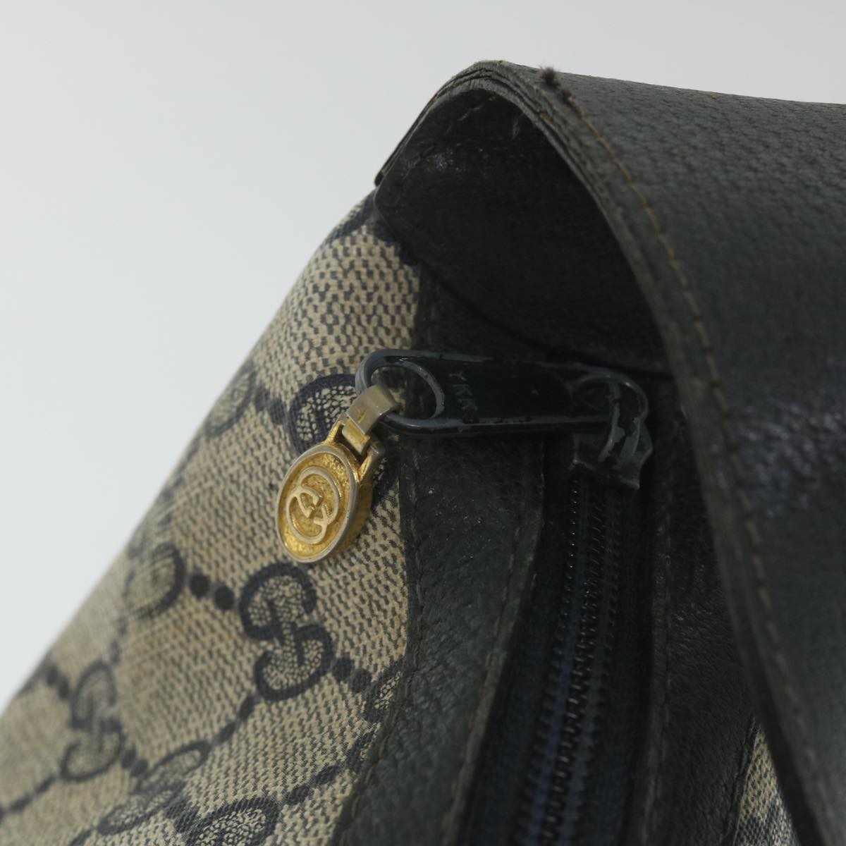 GUCCI GG Supreme Sherry Line Shoulder Bag Red Navy Gray 10 02 008 ep2200