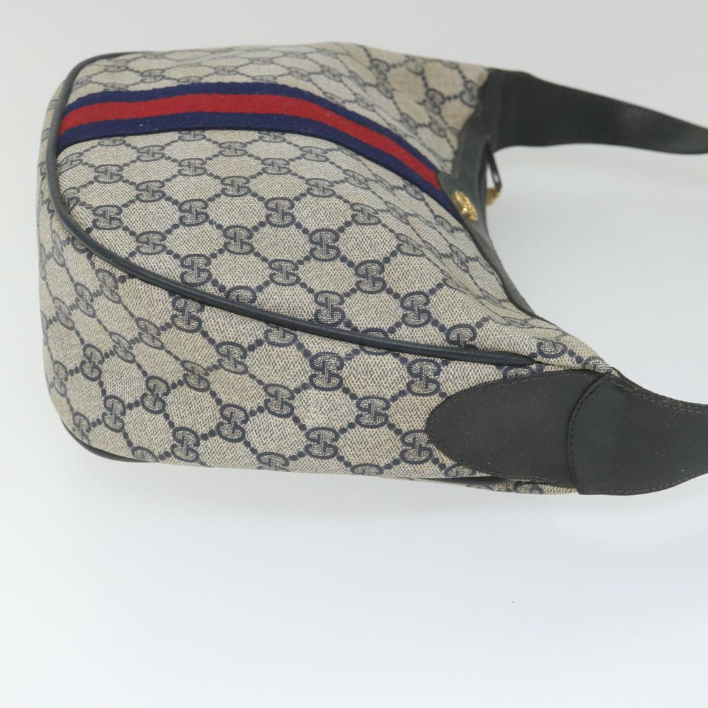 GUCCI GG Supreme Sherry Line Shoulder Bag Red Navy Gray 10 02 008 ep2200