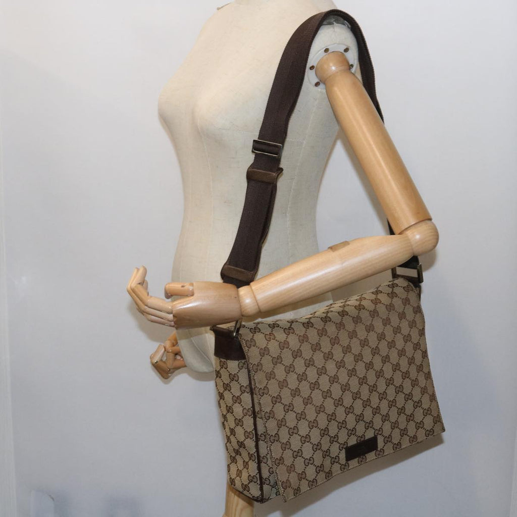 GUCCI GG Canvas Shoulder Bag Beige 146236 ep2201