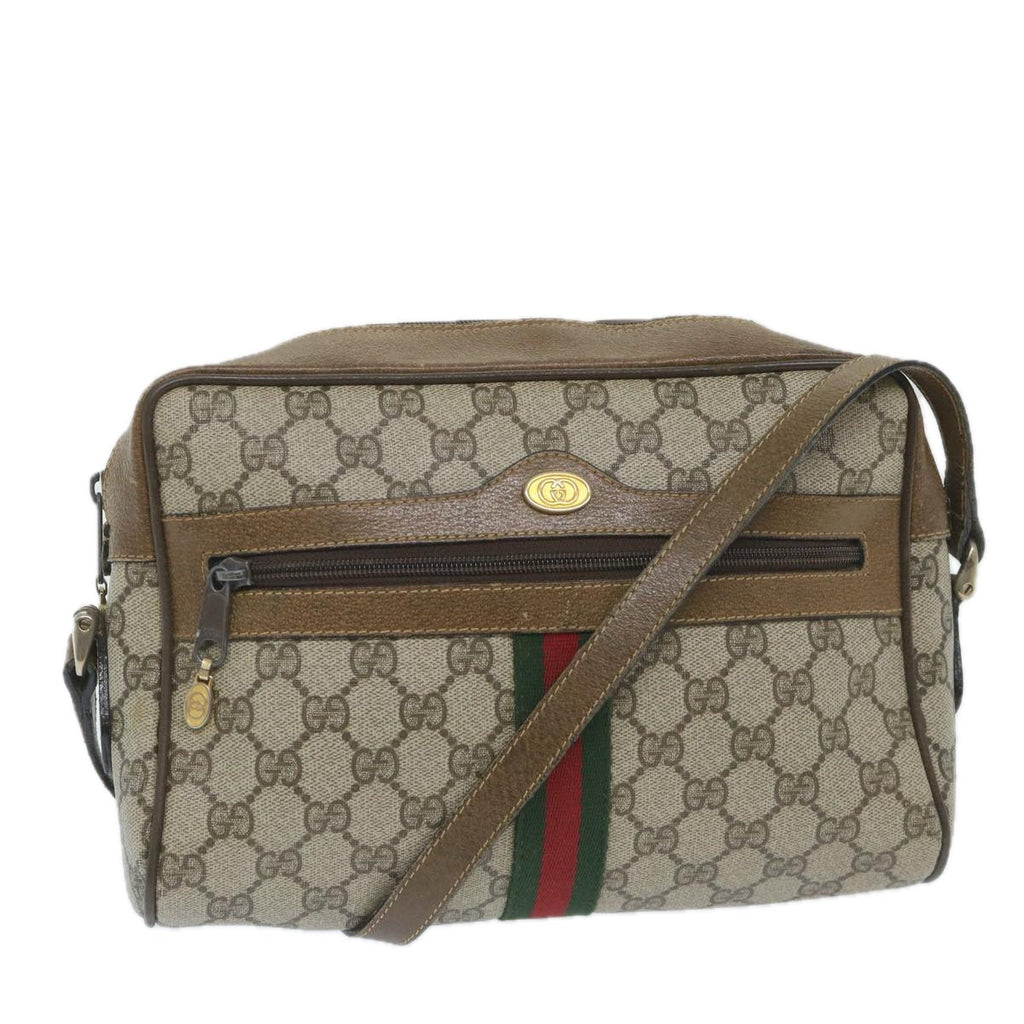 GUCCI GG Supreme Web Sherry Line Shoulder Bag Beige Red 001 4071 5 ep2202