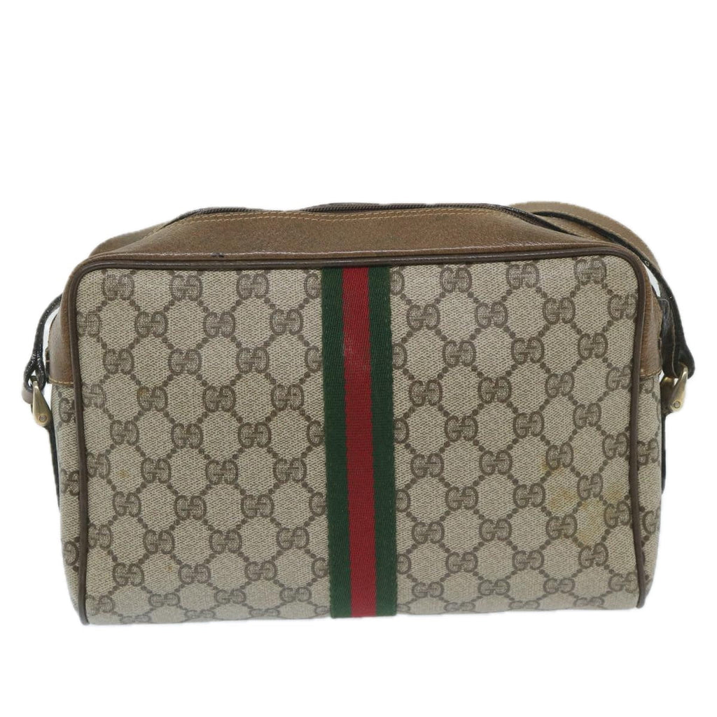 GUCCI GG Supreme Web Sherry Line Shoulder Bag Beige Red 001 4071 5 ep2202