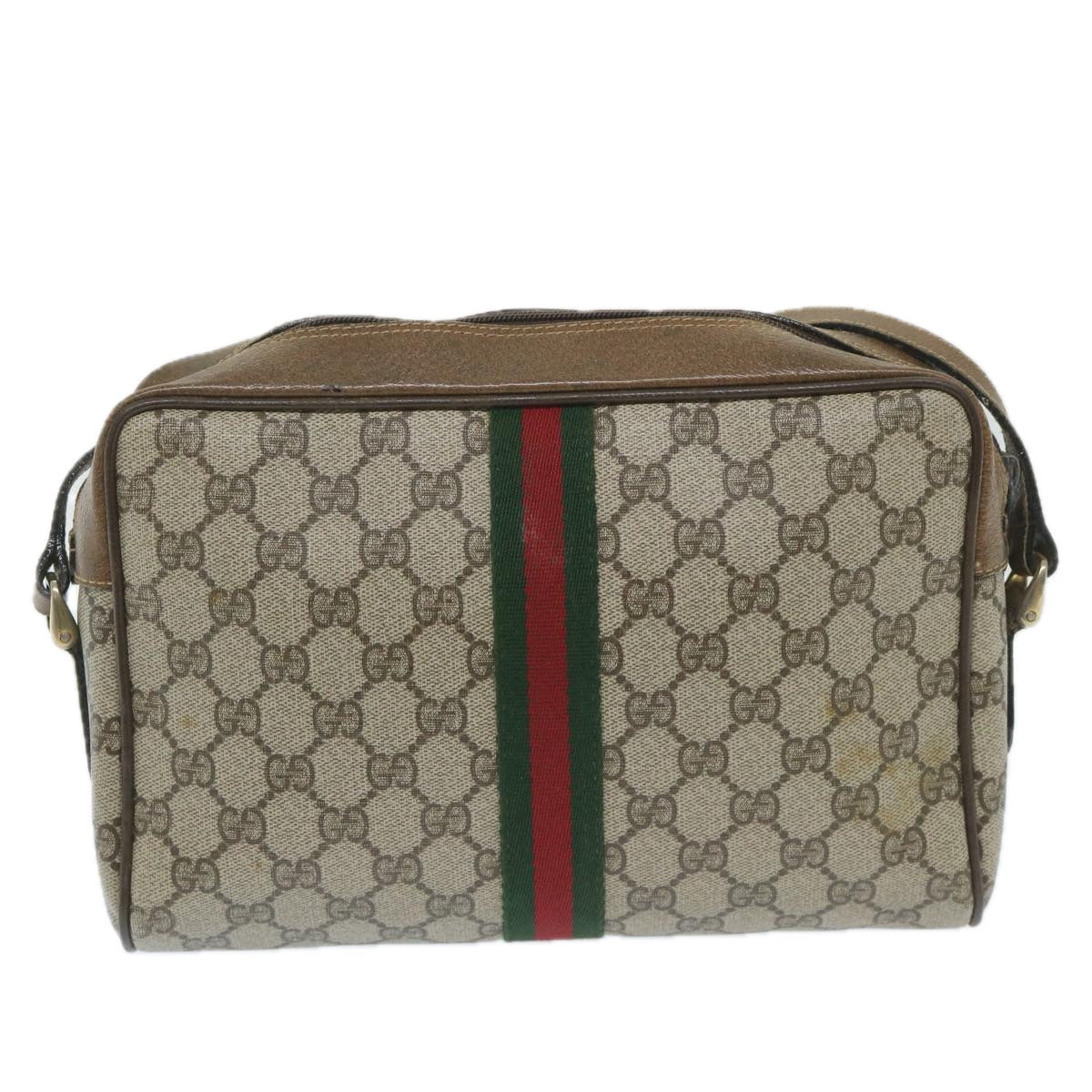 GUCCI GG Supreme Web Sherry Line Shoulder Bag Beige Red 001 4071 5 ep2202