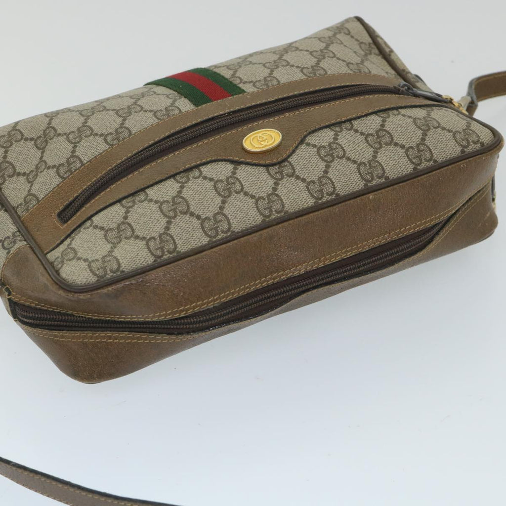 GUCCI GG Supreme Web Sherry Line Shoulder Bag Beige Red 001 4071 5 ep2202