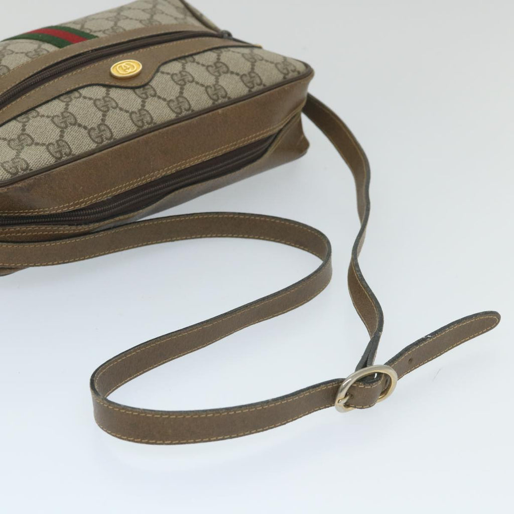 GUCCI GG Supreme Web Sherry Line Shoulder Bag Beige Red 001 4071 5 ep2202