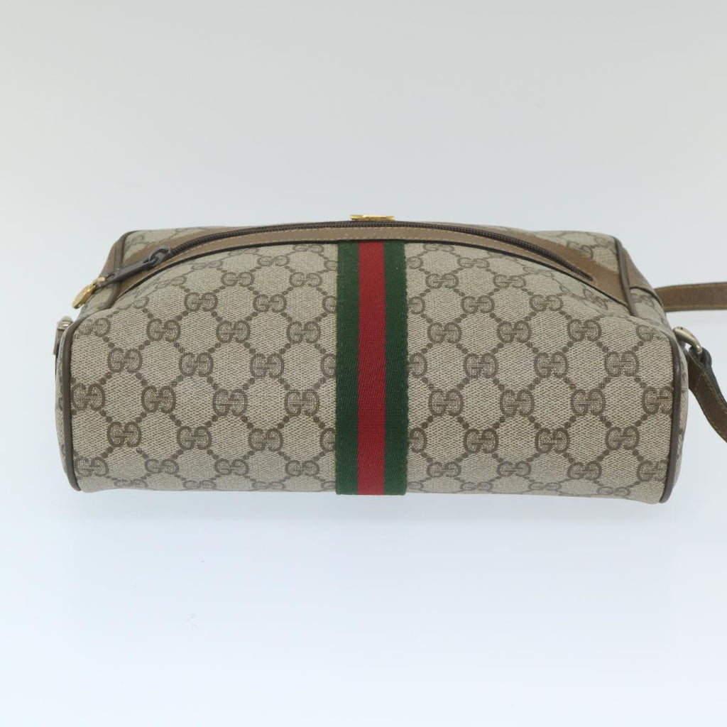 GUCCI GG Supreme Web Sherry Line Shoulder Bag Beige Red 001 4071 5 ep2202