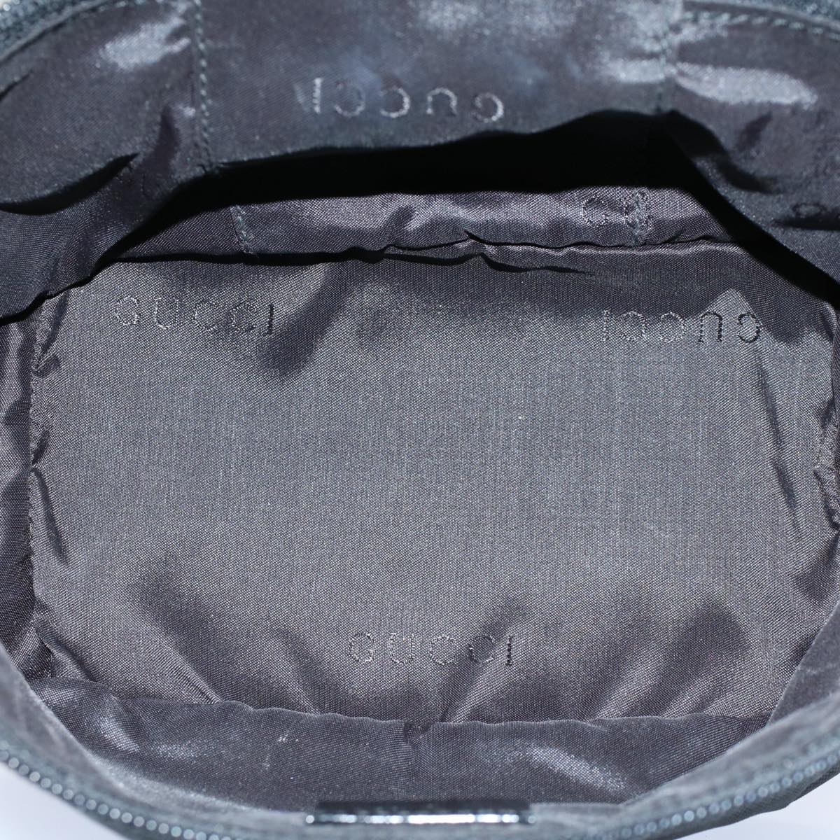 GUCCI Vanity Cosmetic Pouch Nylon Canvas Black 039 0951 ep2207