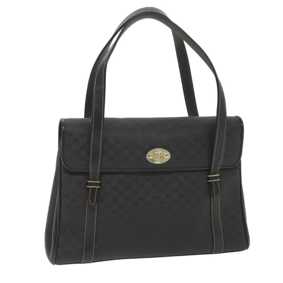 GUCCI Micro GG Supreme Hand Bag PVC Leather Black 000 46 4857 ep2214