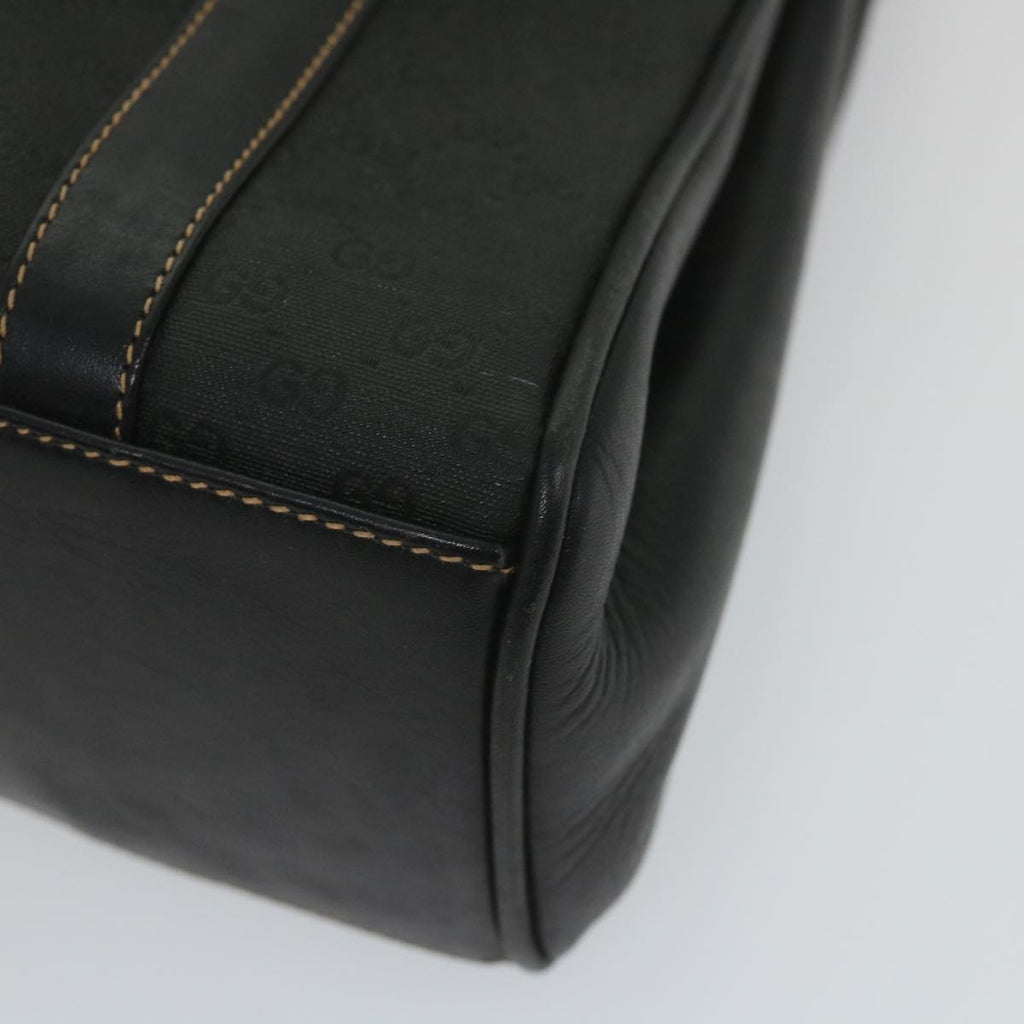 GUCCI Micro GG Supreme Hand Bag PVC Leather Black 000 46 4857 ep2214