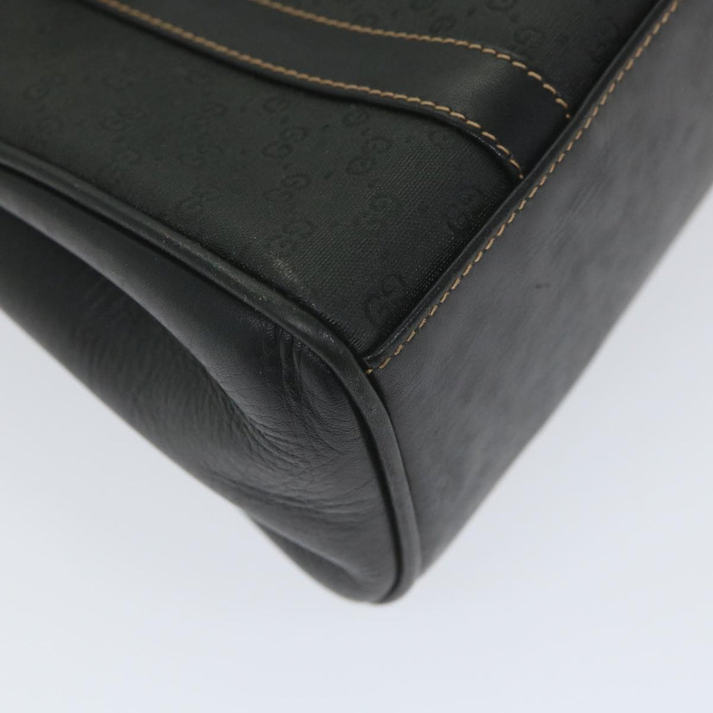 GUCCI Micro GG Supreme Hand Bag PVC Leather Black 000 46 4857 ep2214