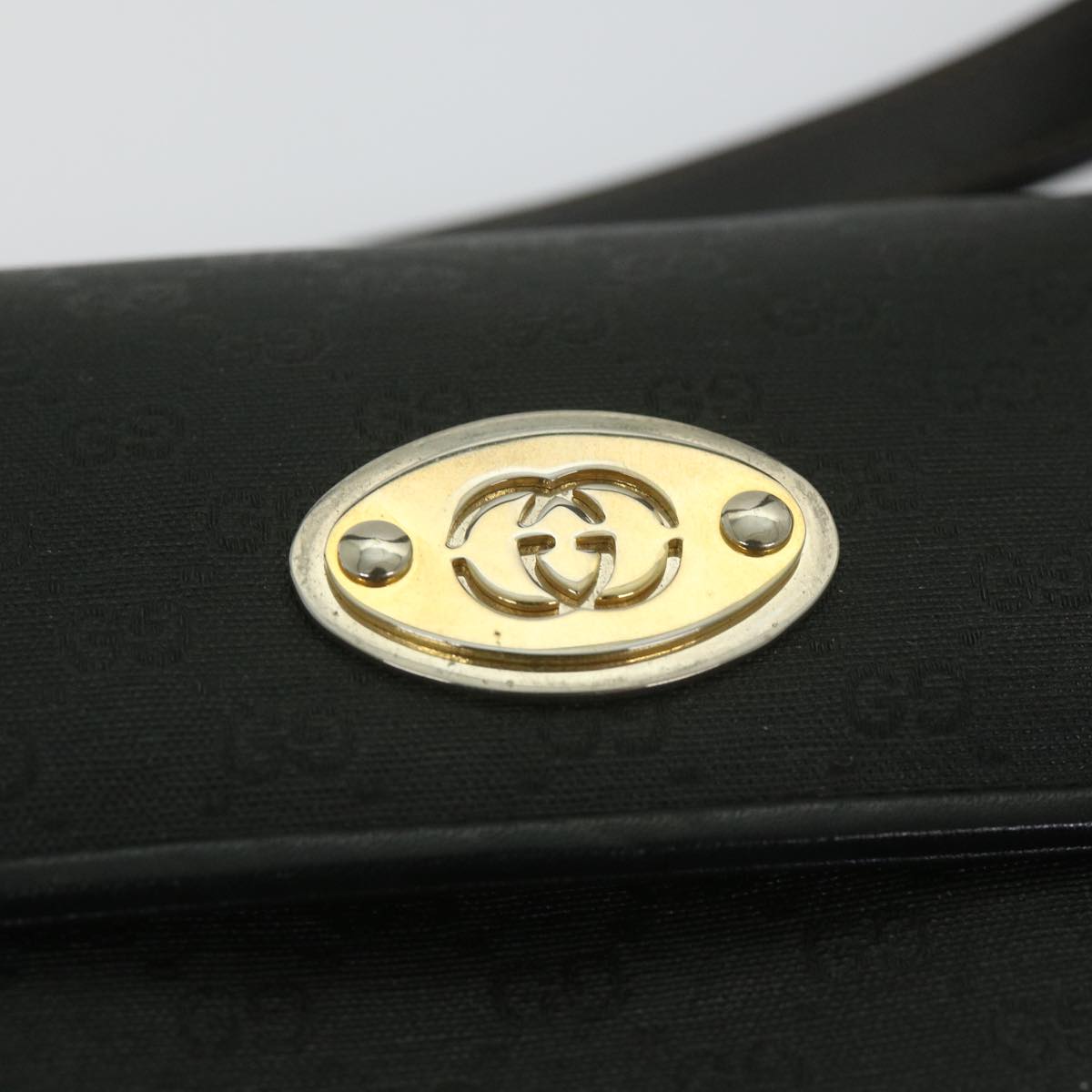 GUCCI Micro GG Supreme Hand Bag PVC Leather Black 000 46 4857 ep2214