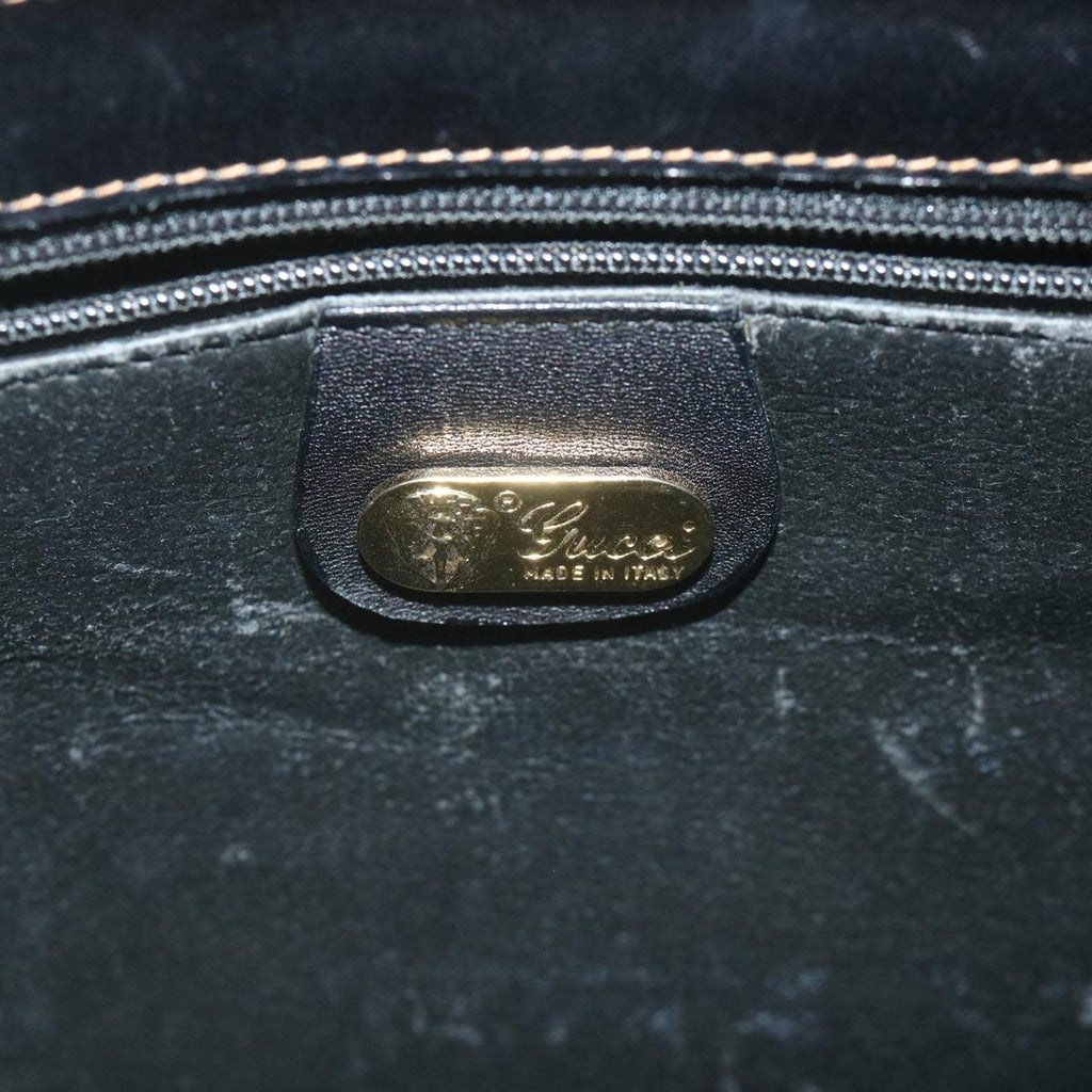 GUCCI Micro GG Supreme Hand Bag PVC Leather Black 000 46 4857 ep2214