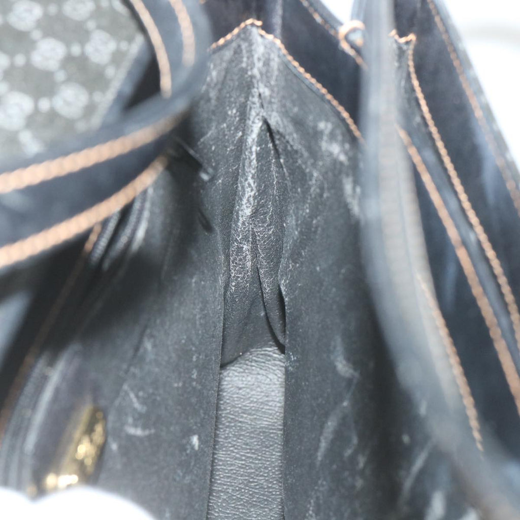 GUCCI Micro GG Supreme Hand Bag PVC Leather Black 000 46 4857 ep2214