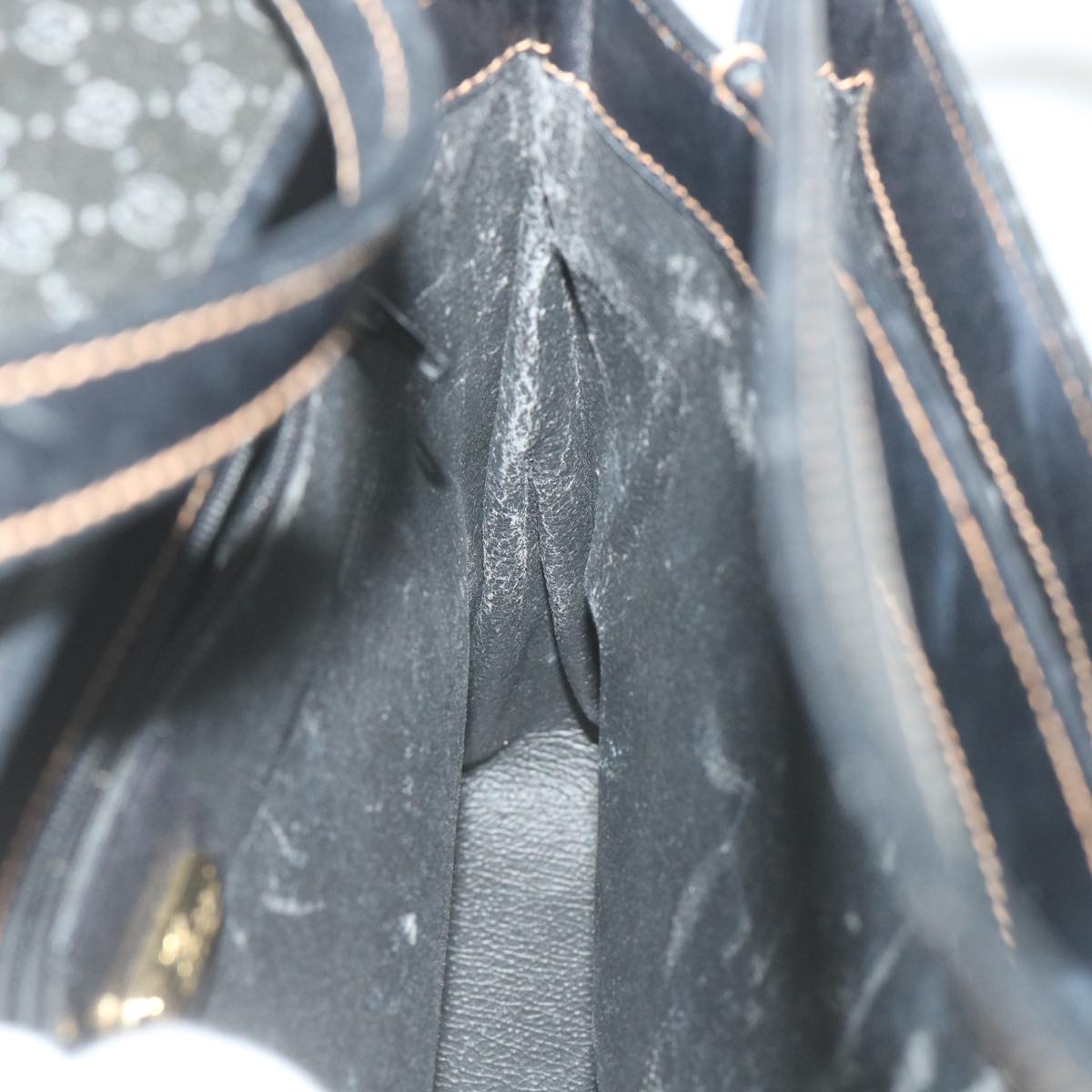 GUCCI Micro GG Supreme Hand Bag PVC Leather Black 000 46 4857 ep2214