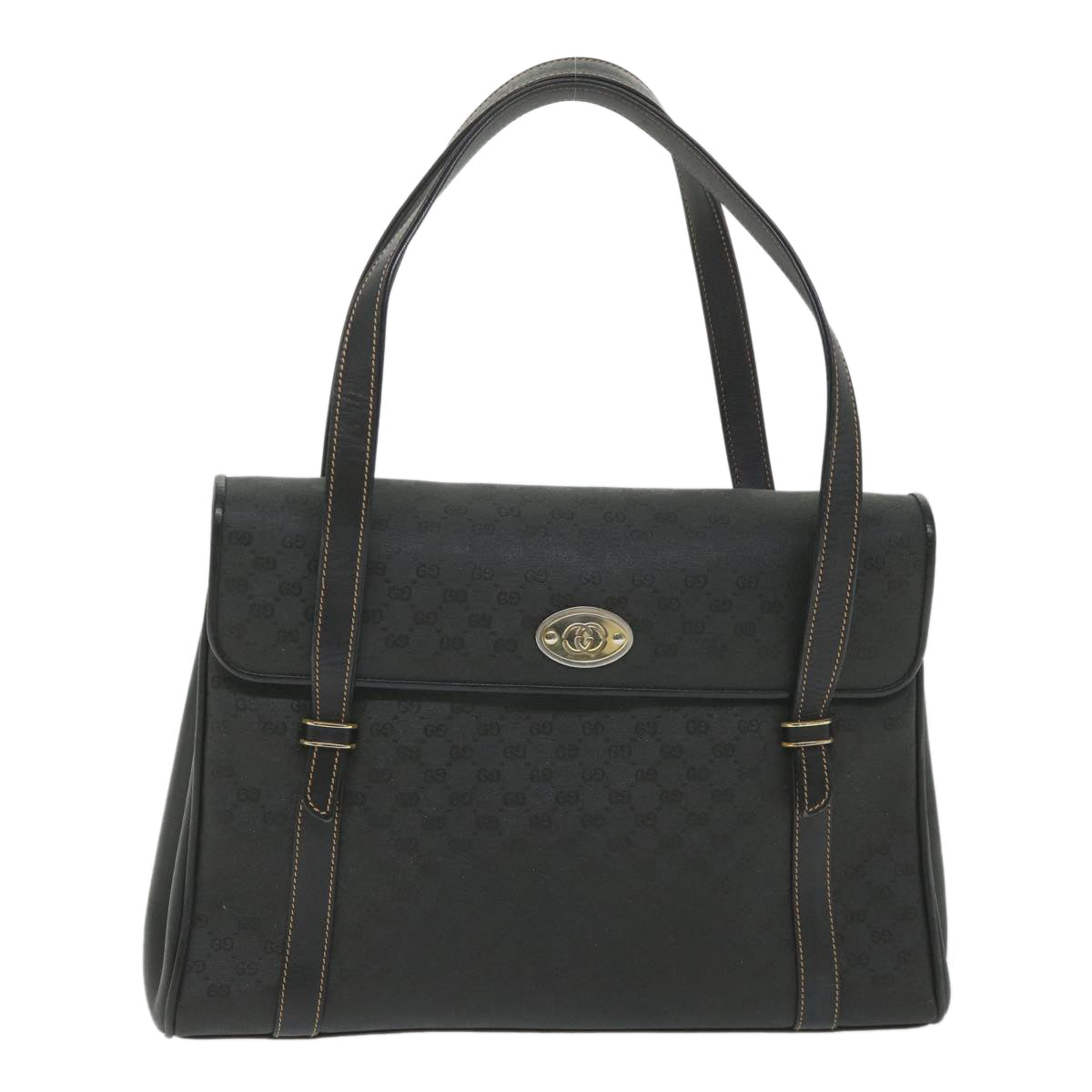 GUCCI Micro GG Supreme Hand Bag PVC Leather Black 000 46 4857 ep2214