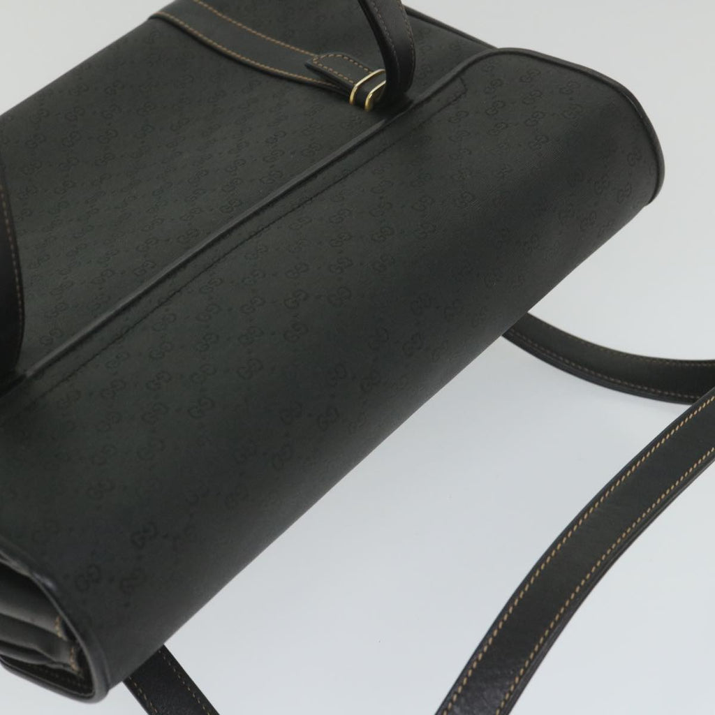 GUCCI Micro GG Supreme Hand Bag PVC Leather Black 000 46 4857 ep2214