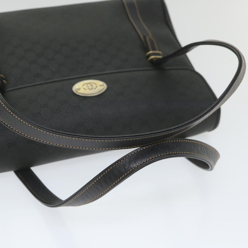 GUCCI Micro GG Supreme Hand Bag PVC Leather Black 000 46 4857 ep2214