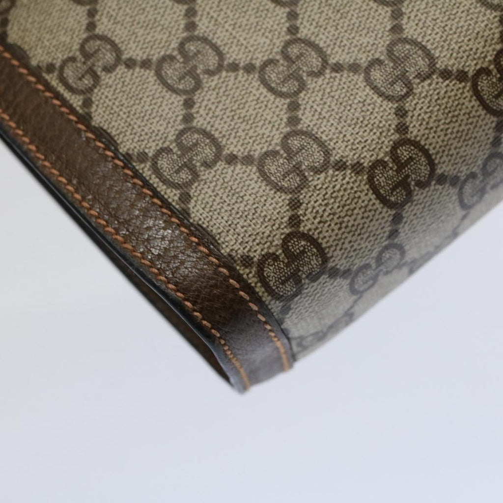 GUCCI GG Supreme Web Sherry Line Clutch Bag Beige Red 89 01 001 ep2223