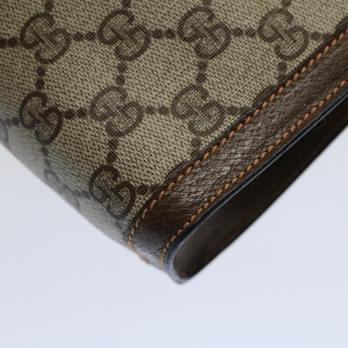 GUCCI GG Supreme Web Sherry Line Clutch Bag Beige Red 89 01 001 ep2223