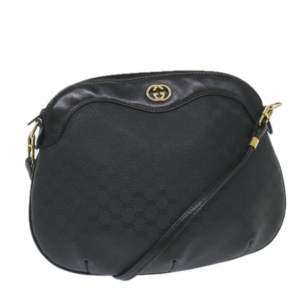 GUCCI Micro GG Supreme Shoulder Bag PVC Leather Black 007 49 0819 ep2229