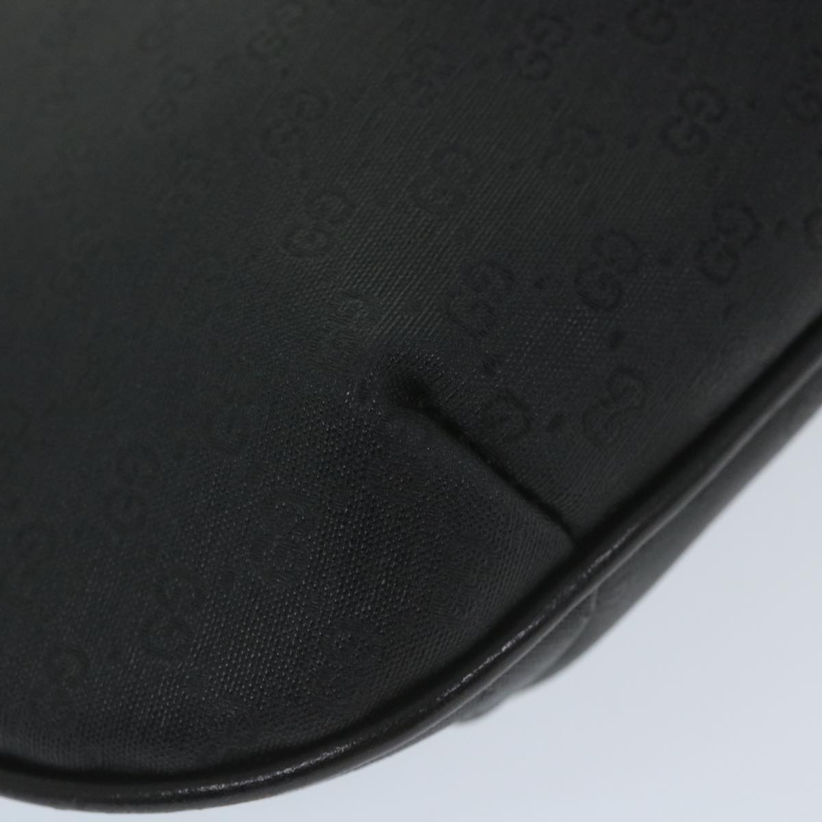 GUCCI Micro GG Supreme Shoulder Bag PVC Leather Black 007 49 0819 ep2229