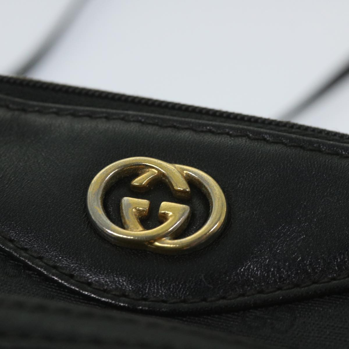 GUCCI Micro GG Supreme Shoulder Bag PVC Leather Black 007 49 0819 ep2229