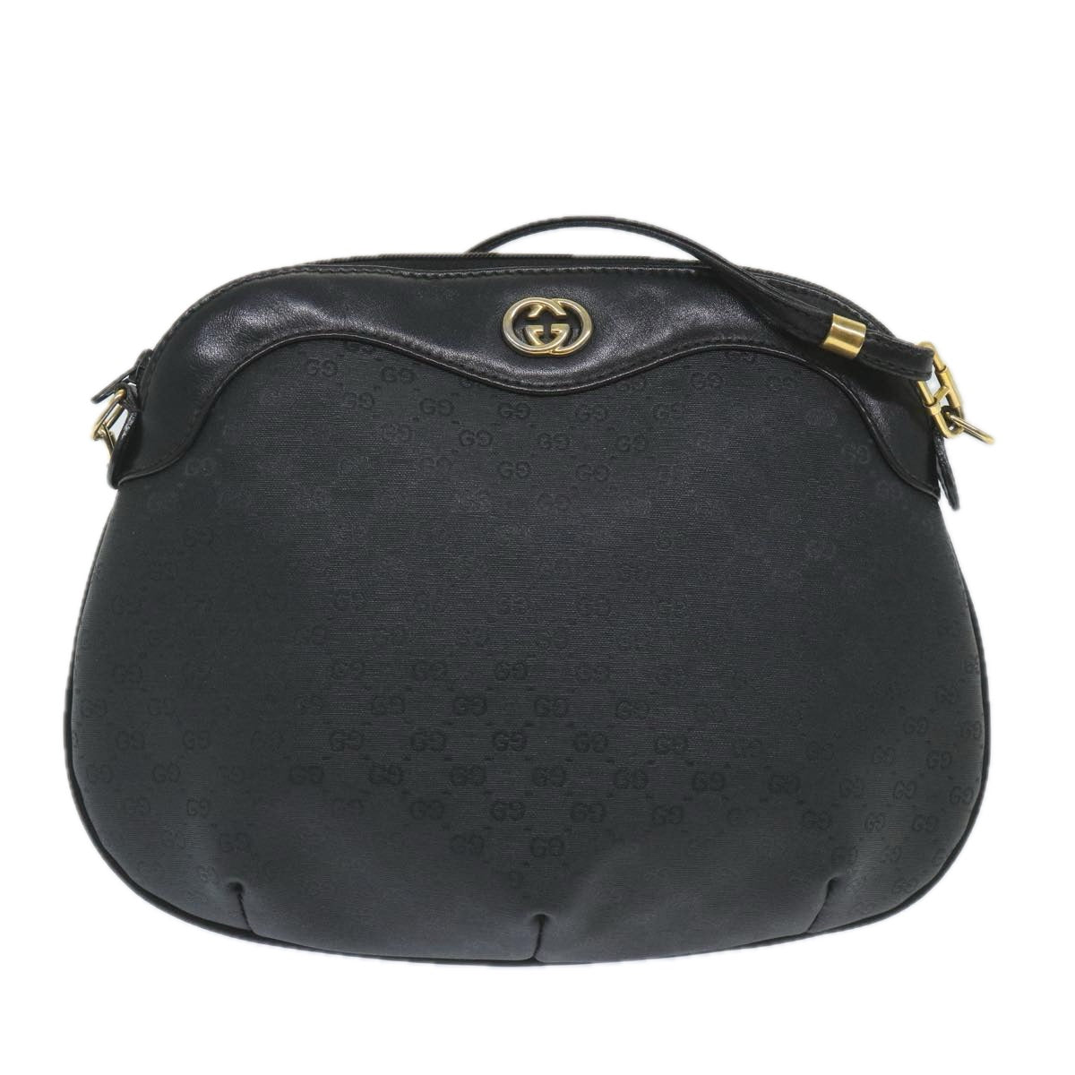 GUCCI Micro GG Supreme Shoulder Bag PVC Leather Black 007 49 0819 ep2229