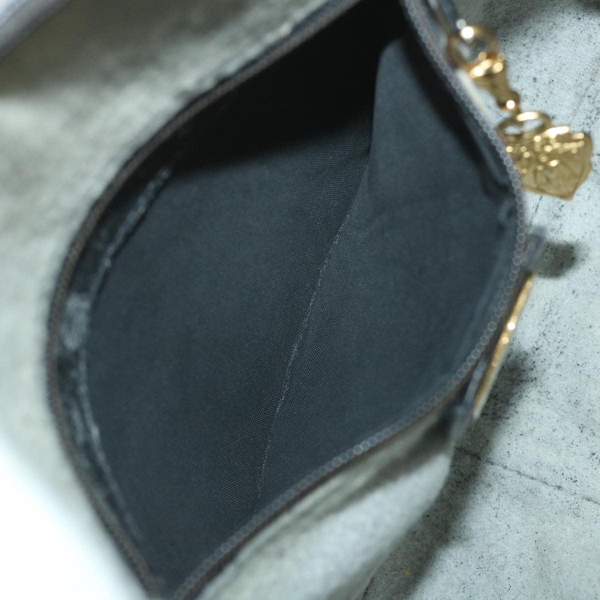 GUCCI Micro GG Supreme Shoulder Bag PVC Leather Black 007 49 0819 ep2229