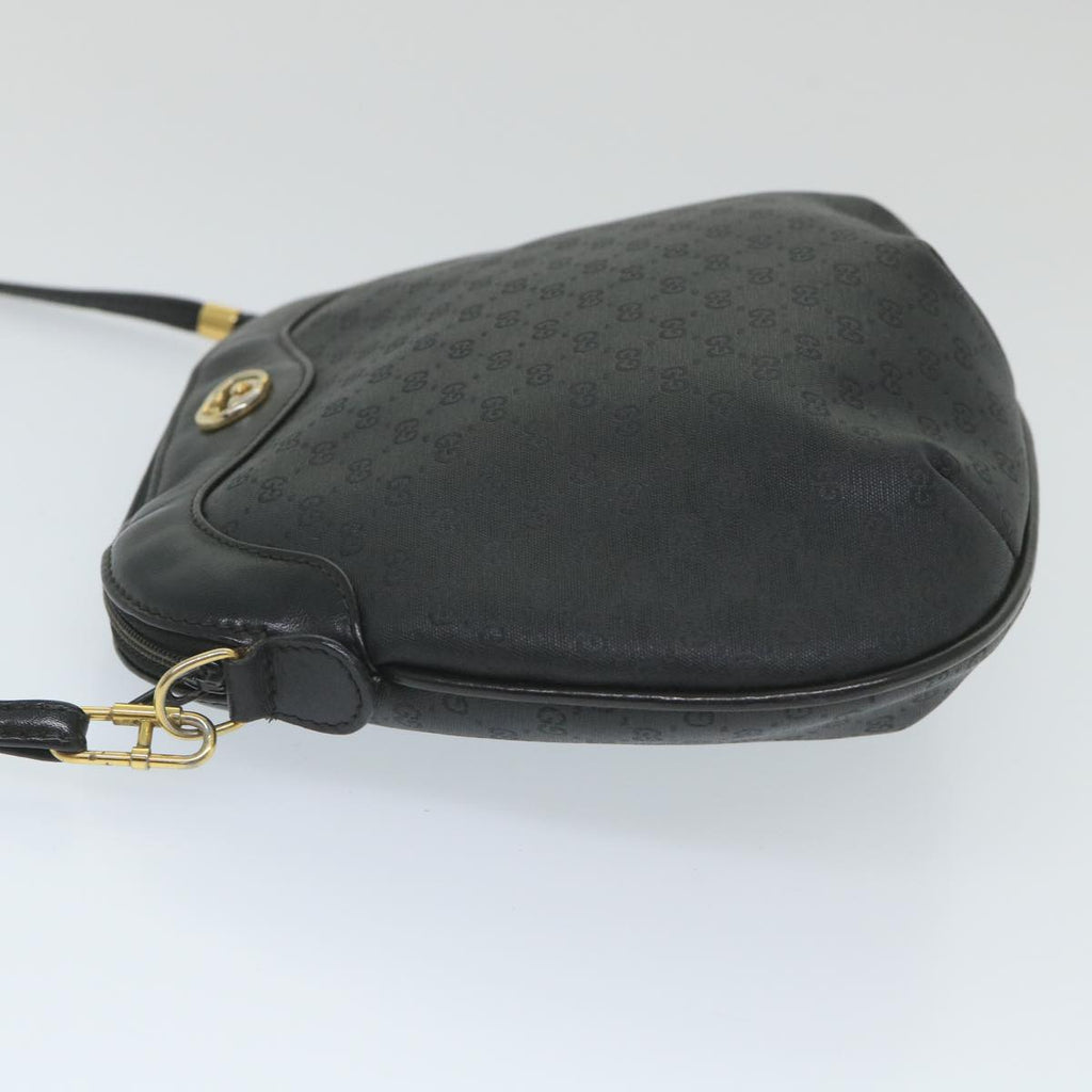GUCCI Micro GG Supreme Shoulder Bag PVC Leather Black 007 49 0819 ep2229