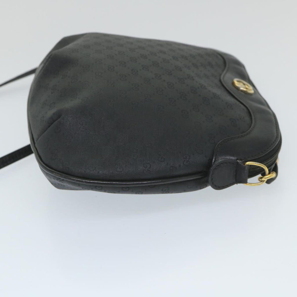 GUCCI Micro GG Supreme Shoulder Bag PVC Leather Black 007 49 0819 ep2229