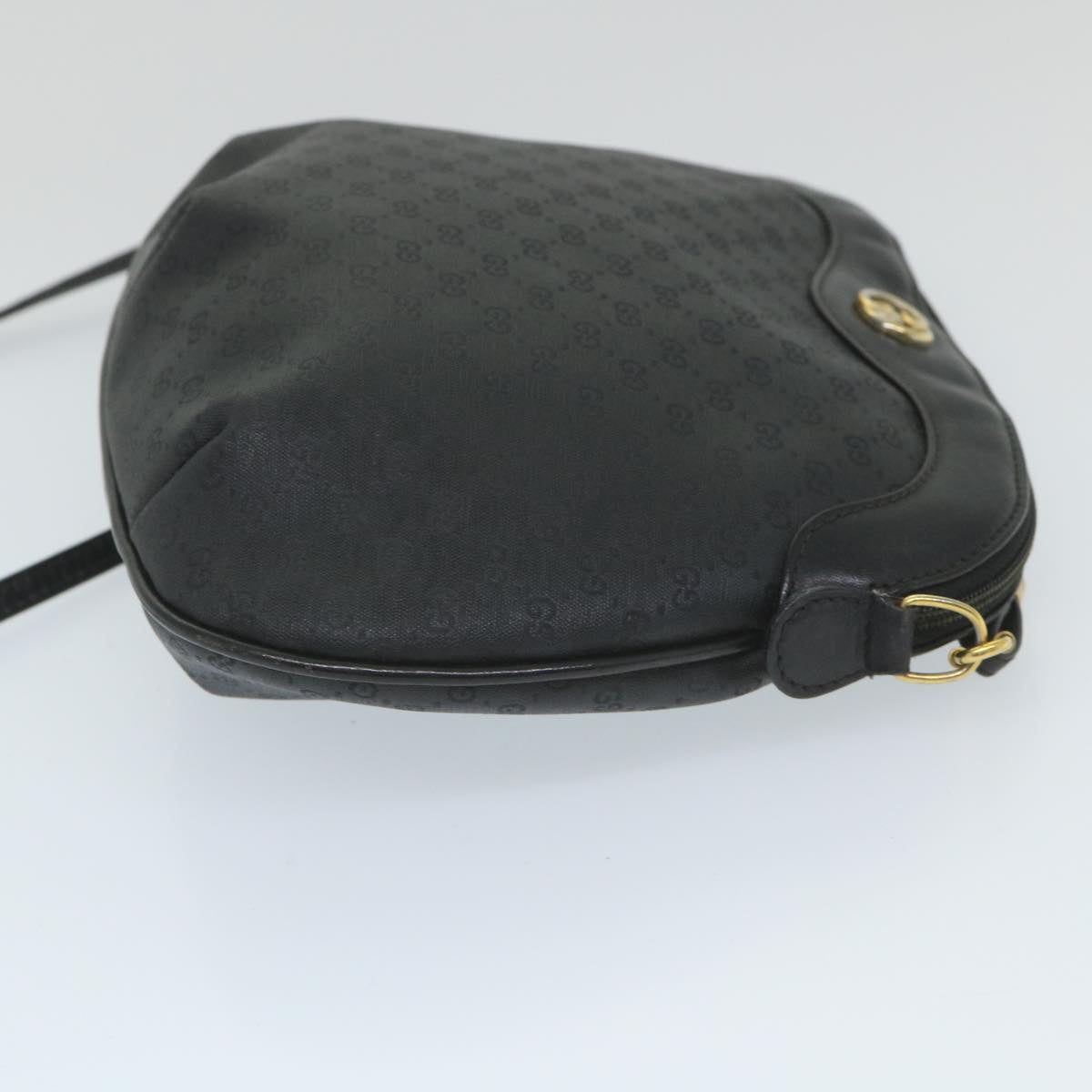 GUCCI Micro GG Supreme Shoulder Bag PVC Leather Black 007 49 0819 ep2229