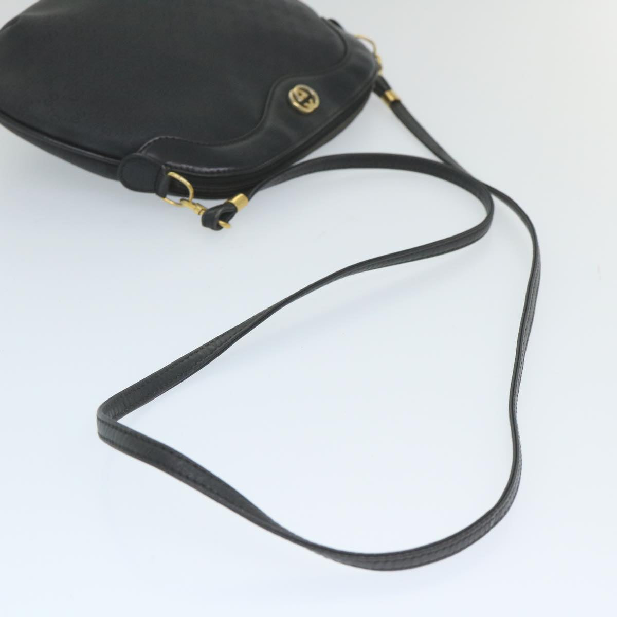 GUCCI Micro GG Supreme Shoulder Bag PVC Leather Black 007 49 0819 ep2229