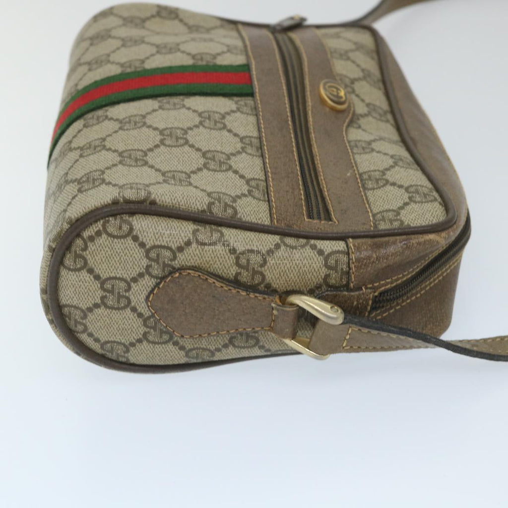 GUCCI GG Supreme Web Sherry Line Shoulder Bag Beige Red 32 02 004 ep2231