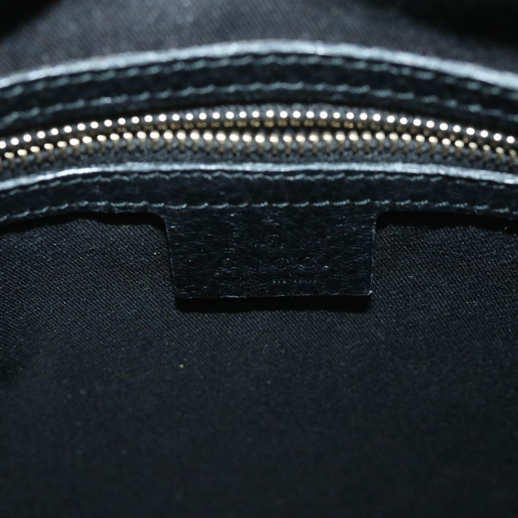 GUCCI Bamboo Shoulder Bag Leather Black 137379 ep2235