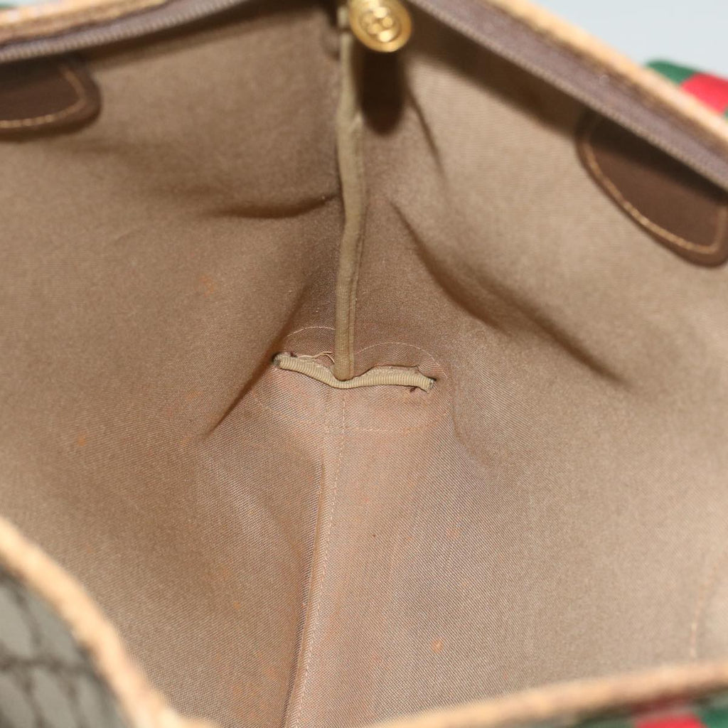 GUCCI GG Supreme Web Sherry Line Tote Bag Beige Red 002 983 0168 ep2238