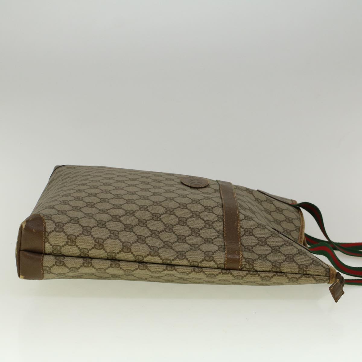 GUCCI GG Supreme Web Sherry Line Tote Bag Beige Red 002 983 0168 ep2238