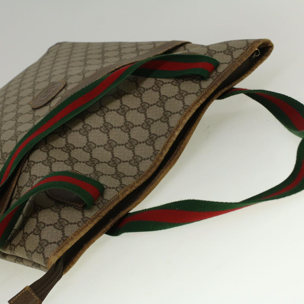 GUCCI GG Supreme Web Sherry Line Tote Bag Beige Red 002 983 0168 ep2238