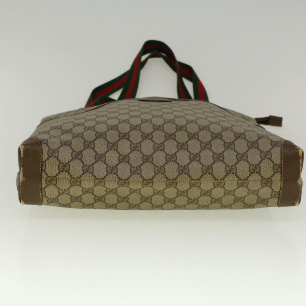 GUCCI GG Supreme Web Sherry Line Tote Bag Beige Red 002 983 0168 ep2238