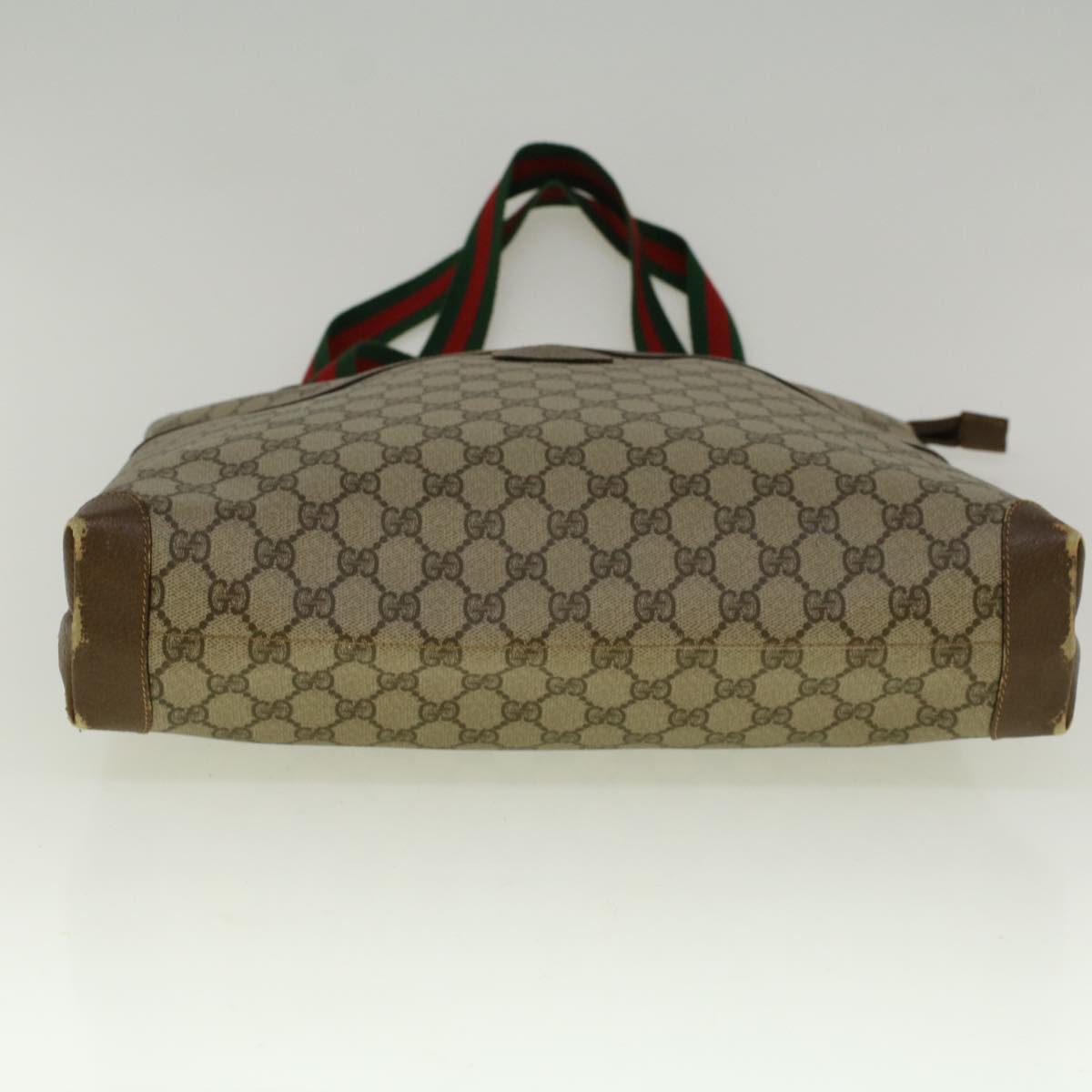 GUCCI GG Supreme Web Sherry Line Tote Bag Beige Red 002 983 0168 ep2238