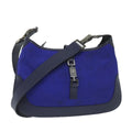 GUCCI Jackie Shoulder Bag Nylon Leather Blue 001 4264 002058 ep2247