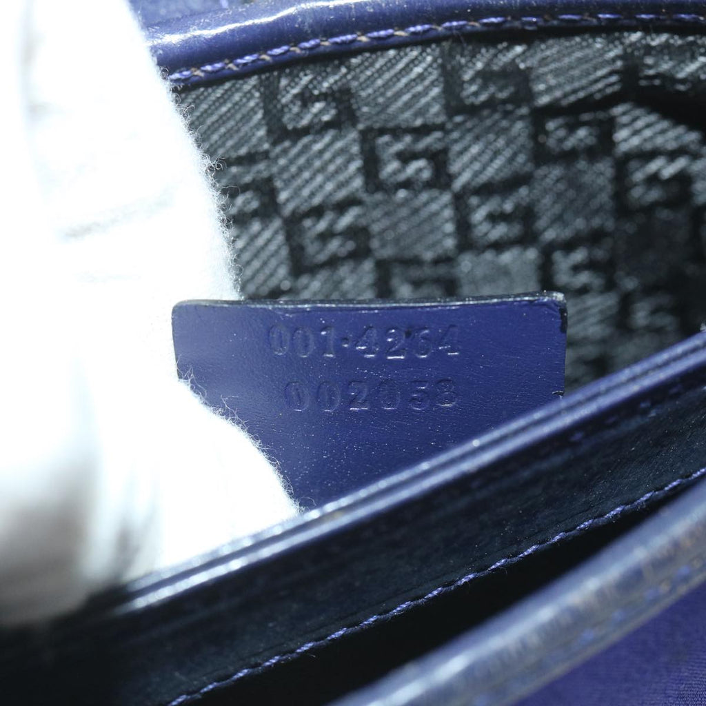 GUCCI Jackie Shoulder Bag Nylon Leather Blue 001 4264 002058 ep2247
