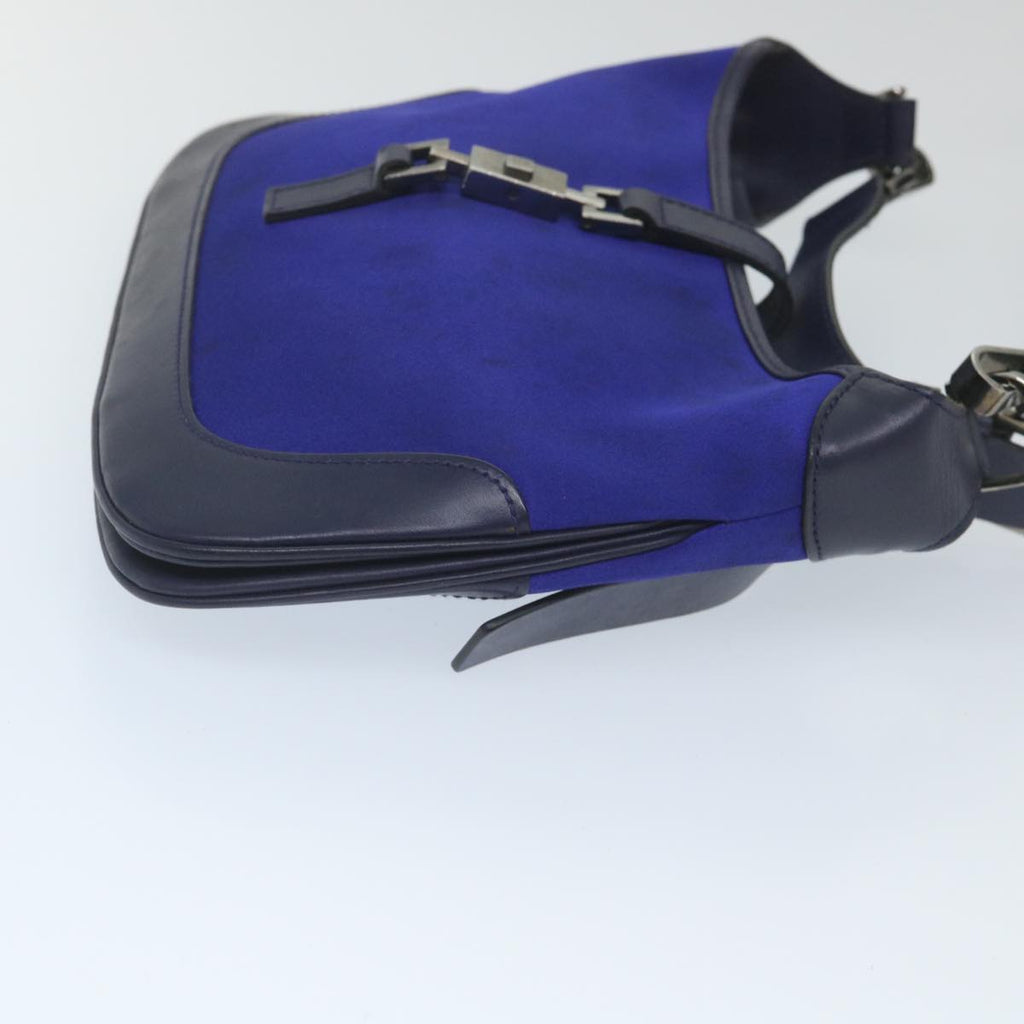 GUCCI Jackie Shoulder Bag Nylon Leather Blue 001 4264 002058 ep2247