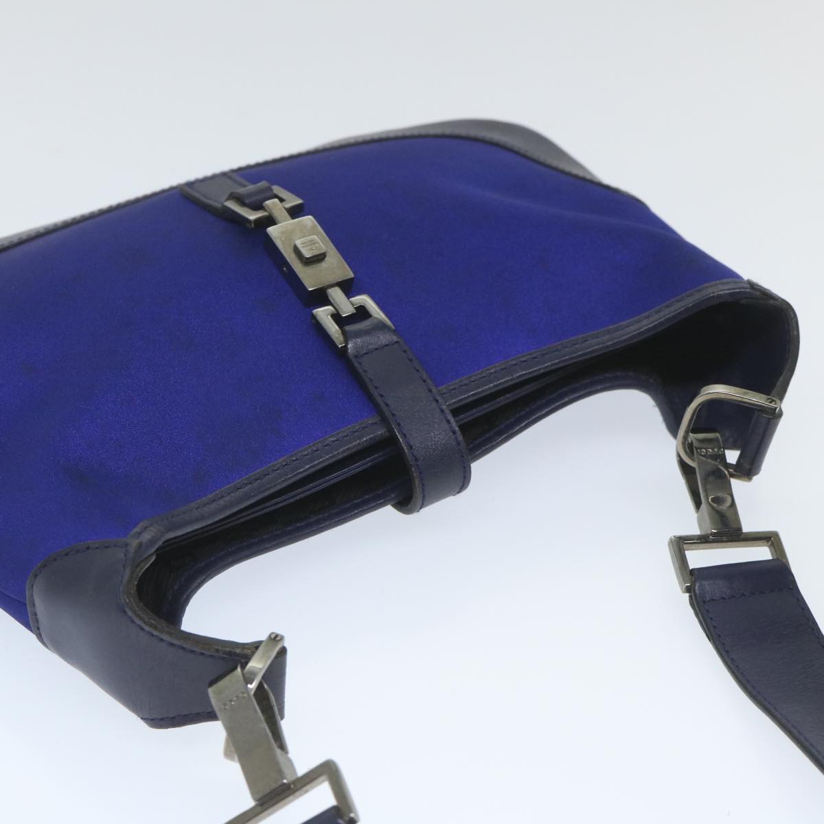 GUCCI Jackie Shoulder Bag Nylon Leather Blue 001 4264 002058 ep2247