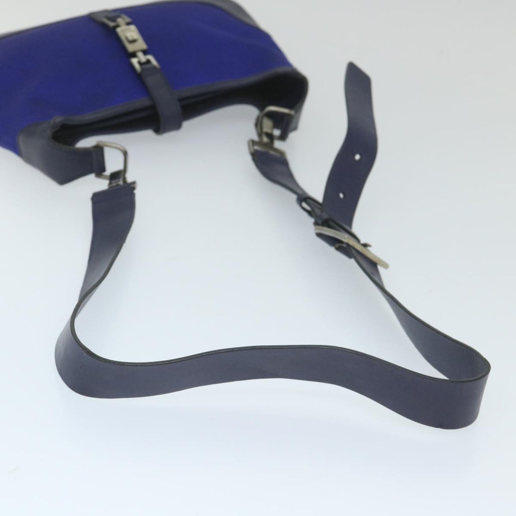 GUCCI Jackie Shoulder Bag Nylon Leather Blue 001 4264 002058 ep2247