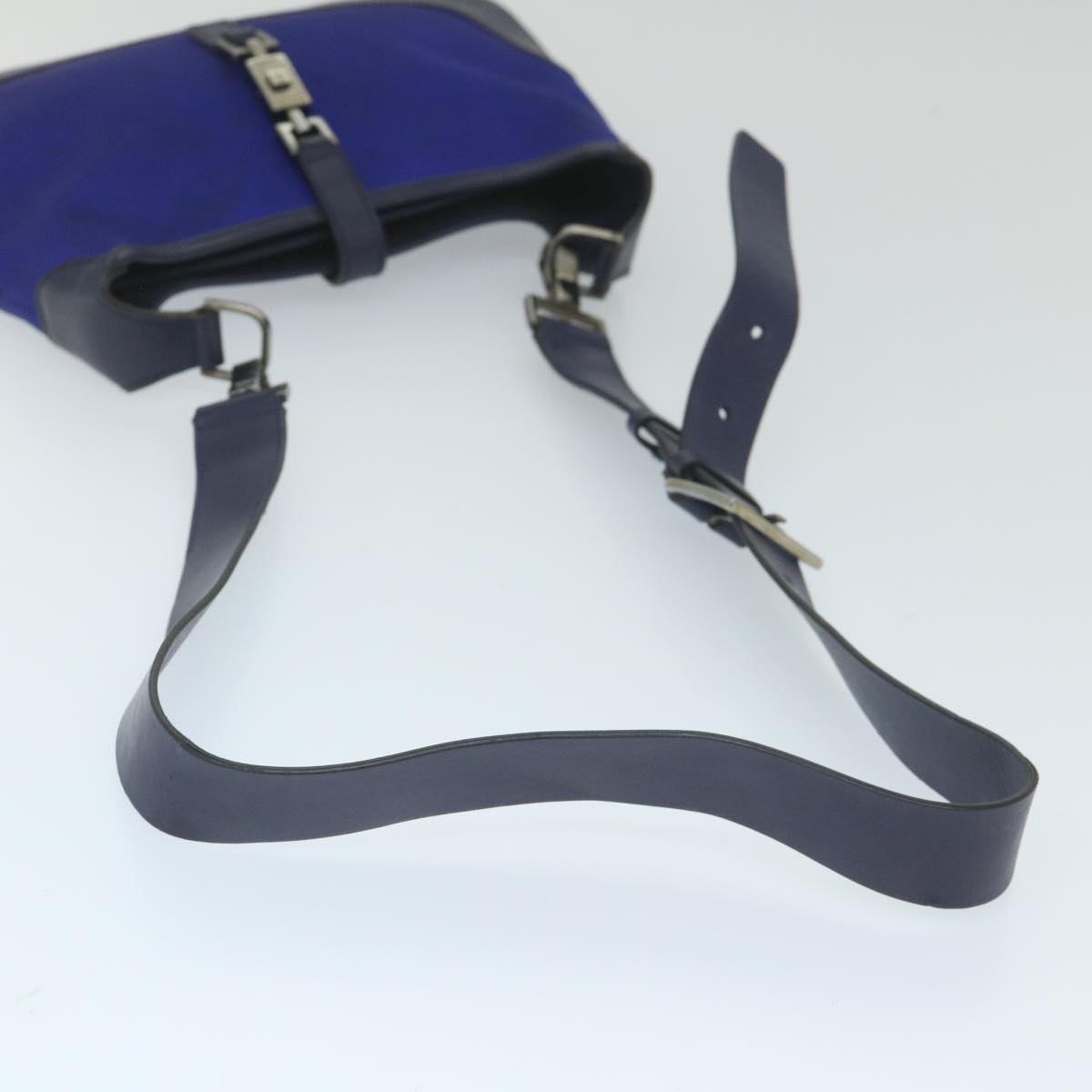 GUCCI Jackie Shoulder Bag Nylon Leather Blue 001 4264 002058 ep2247