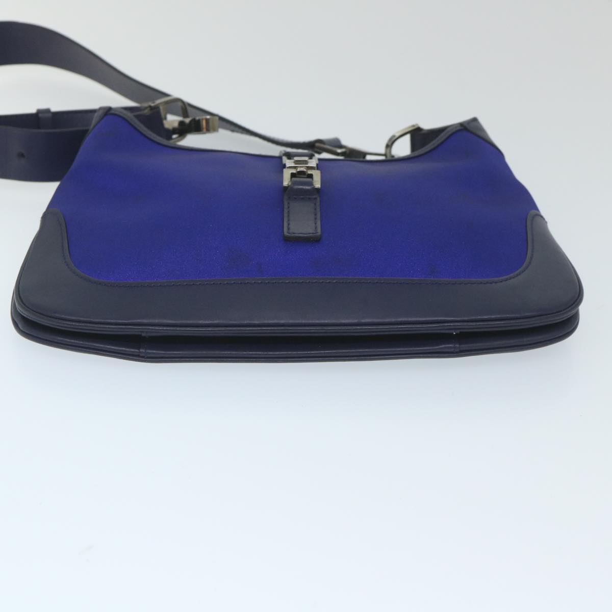 GUCCI Jackie Shoulder Bag Nylon Leather Blue 001 4264 002058 ep2247