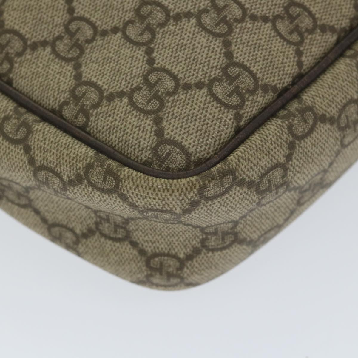 GUCCI GG Supreme Shoulder Bag PVC Leather Beige 114291 ep2248